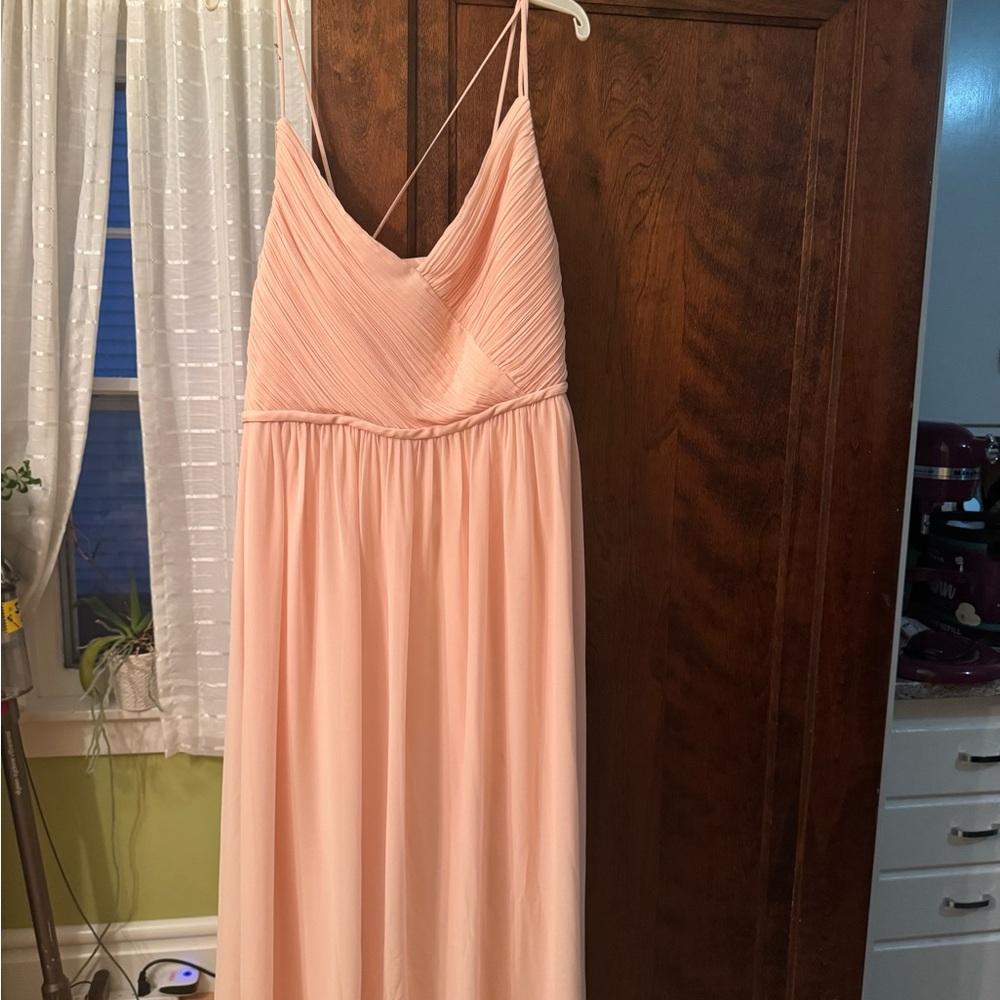 Pink formal dress. Floor length.